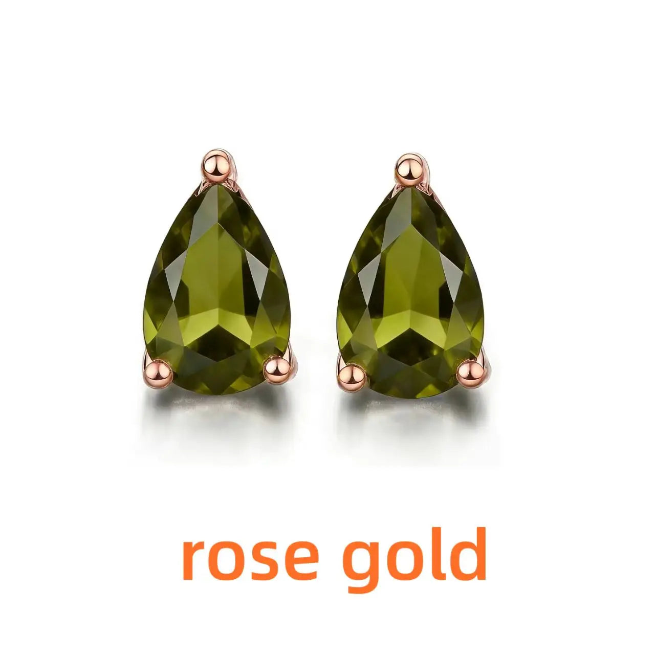 Jewelrypalace Rose Gold Yellow Gold Plated Oval Natural Amethyst Citrine Garnet Topaz Peridot 925 Sterling Silver Earrings for Women