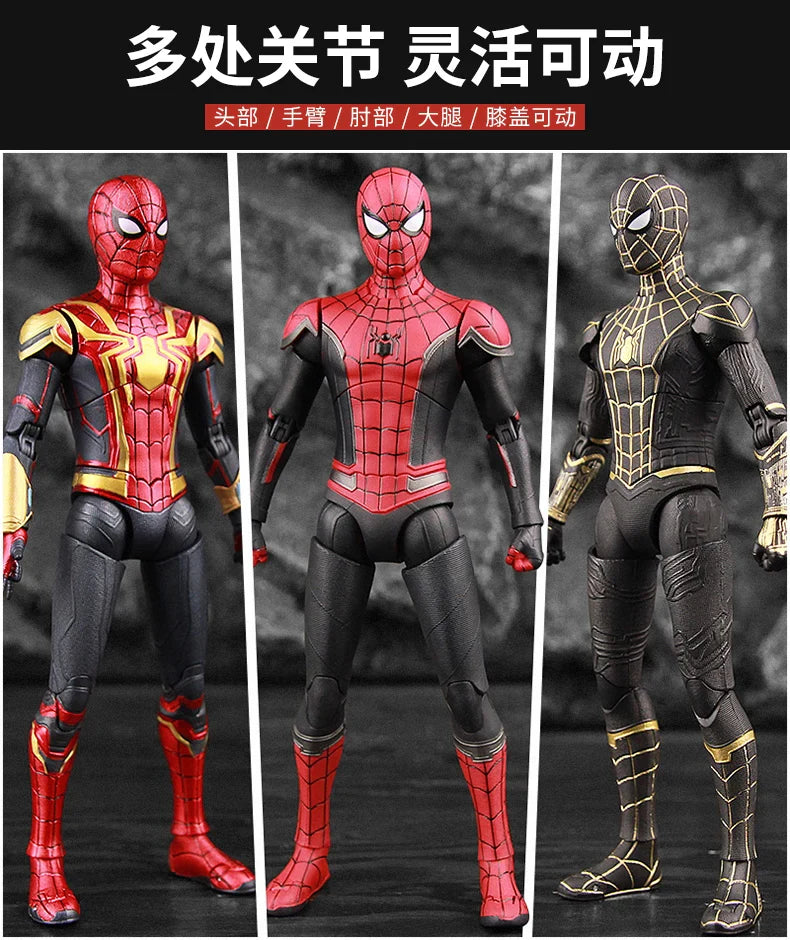 ZD Toy Spider Man No Way Home Marvel legends 1/10 Peter Parker Gold Black Red Model Action Figure Adult Collectible Toy