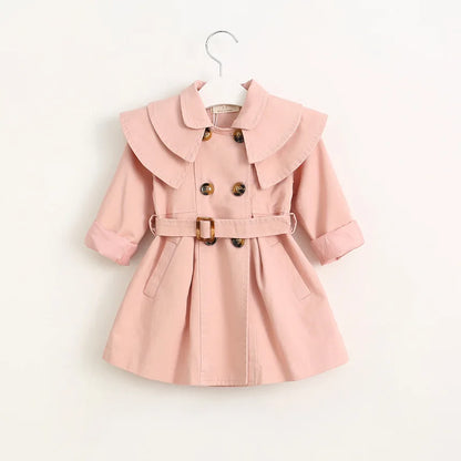 Girls Long Jacket Solid Color Girl Coats Kids Casual Style Childrens' Jacket Kids Clothing