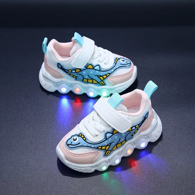 Tennis Shoe LED Children Trainer Cartoon Boy Casual Sneaker for Boy