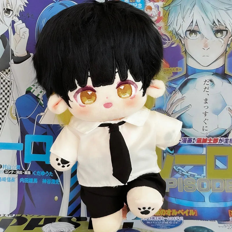 20cm Anime Football Game Blue Prison Baby Plushie Dolls Toys Idol Changeable Clothes Cospslay Cartoon Doll  Fans Collection Gift