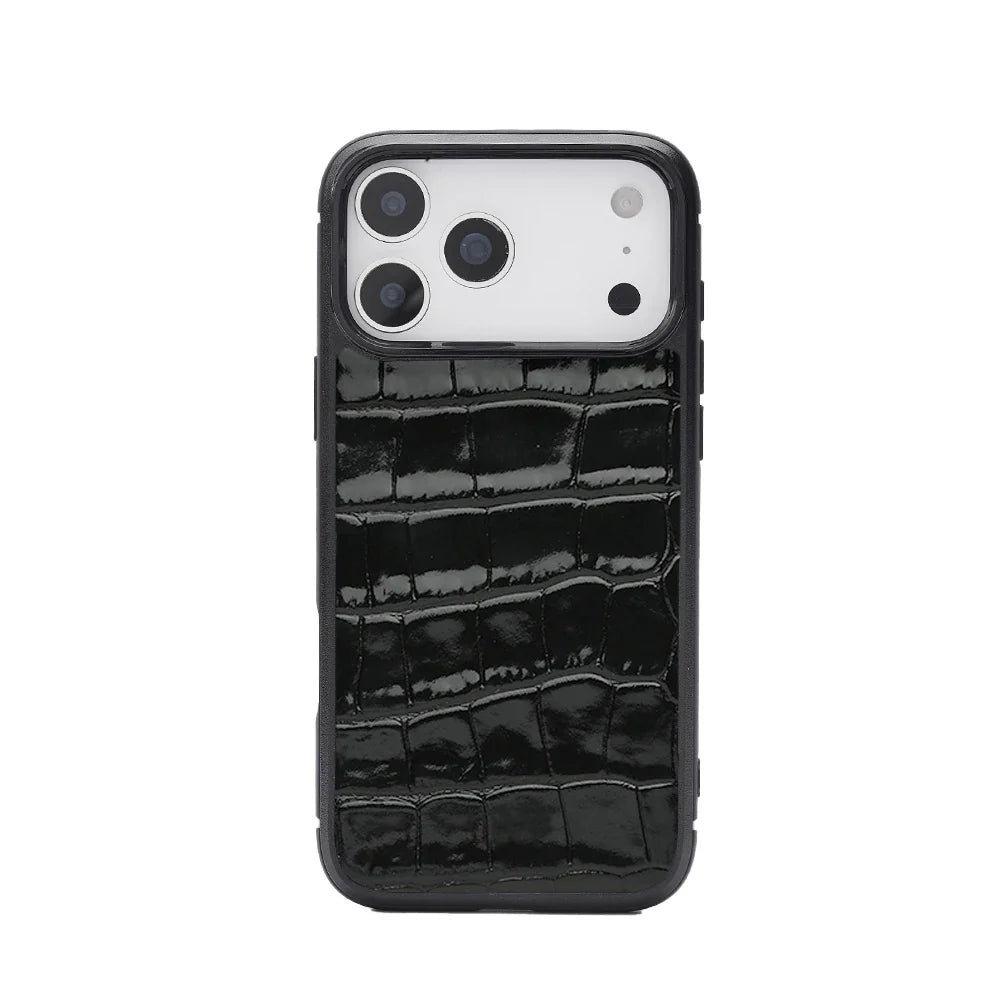 Custom Name Personalized Crocodile Pattern Italian Leather Phone Cover for Iphone 16 13 14 15 17 Pro Max Case Gift Friend