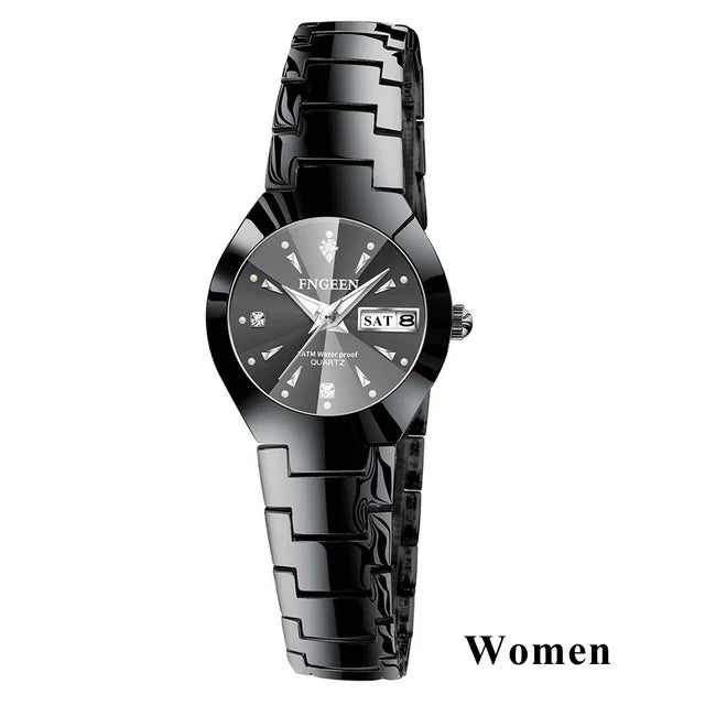 2024 FNGEEN 5808 Relogio Feminino Couple Watch Men Quartz watch for Lovers Luxury Womens wristwatch Stainless Steel Waterproof
