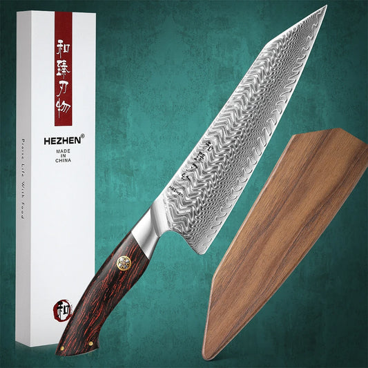 8.3 Inch Chef Knife 73 Layers Damascus Steel Kitchen Knife Cooking