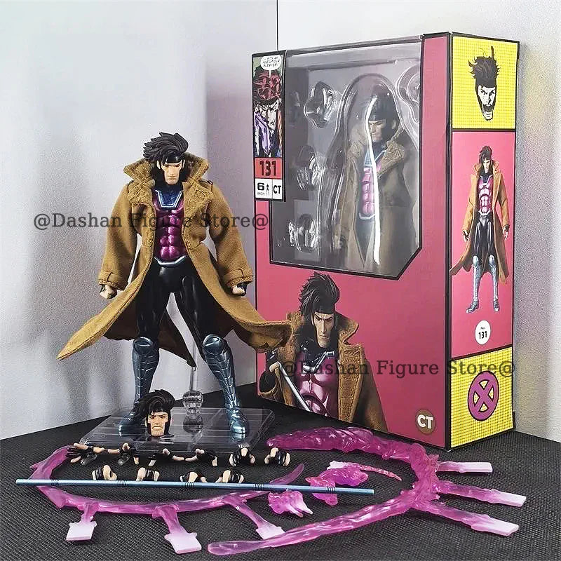 CT Toys X-Men Gambit Action Figure 17cm Movable PVC Collection COMIC Ver. Mafex 131 X Men Remy Etienne LeBeau Figurine Model Toy