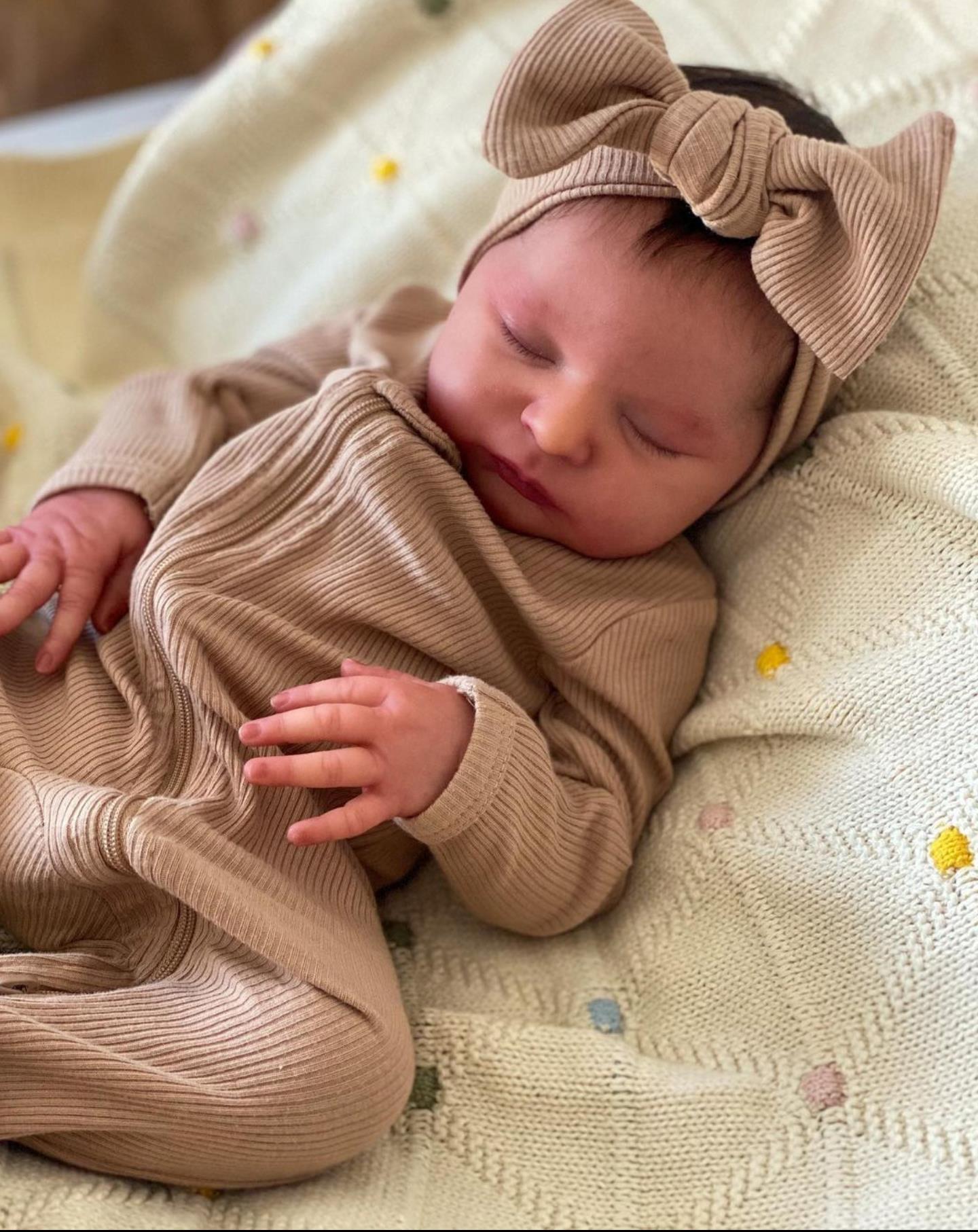 BZDOLL 3D-painting Skin with Visible Veins 50CM Soft Silicone Asleep Laura Silicone Reborn Baby Doll Toy Girl 20Inch Like Real