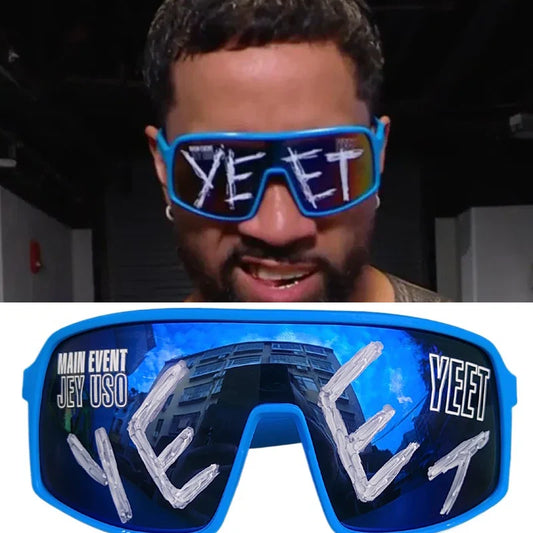 Jey Uso YEET Sunglasses Sports Shades MAIN EVENT Blue Glasses Bloodline USOS RARE colors  Motorcycle glasses