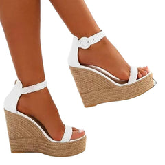 Woman Summer Wedge Sandals Platform Ladies High Heels Shoes Women