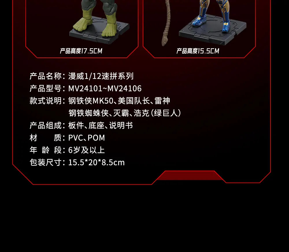 The Avengers Original Fondjoy Iron Man MK50 Iron Spider Thor Thanos Hulk Action Figure Model Movable Figurine Collection Kid Toy