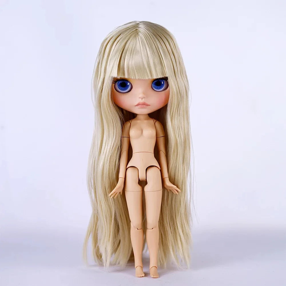 ICY DBS Blyth Doll Tan Skin Matte Face Glossy Face Pouting Lips 30CM BJD 19 Joints Body Doll DIY Make Up Costume Doll Gift Toy