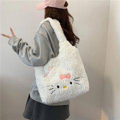 Hello Kitty Women Shoulder Bags Cute Cat Cartoon Fashion Y2K Large