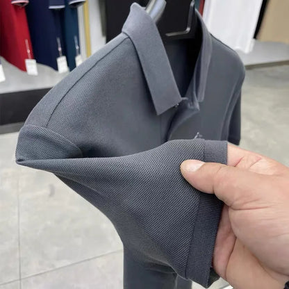 100% pure cotton high-end fashionable short sleeve summer new high-quality men's business casual polo shirt luxury brand T-shirt