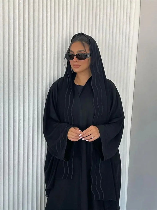 Arab Dubai Arabic Turkey Islam Muslim Kimono Abaya With Hijab Prayer