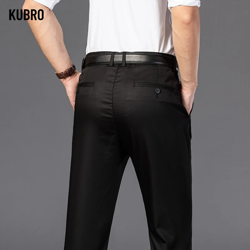 Men's Summer Thin Fashion Business Casual Suit Pants Long Pants