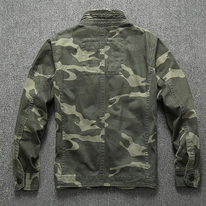 Men's cargo Denim Jackets Casual Cotton Comfortable Multiple pockets Loose Coats