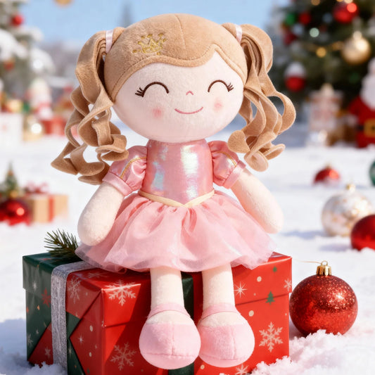 NEW Gloveleya Christmas  Plush Doll Baby Dolls, Soft Plush Princess Plush Toys, Ideal Christmas Gift Baby's first Birthday Gift