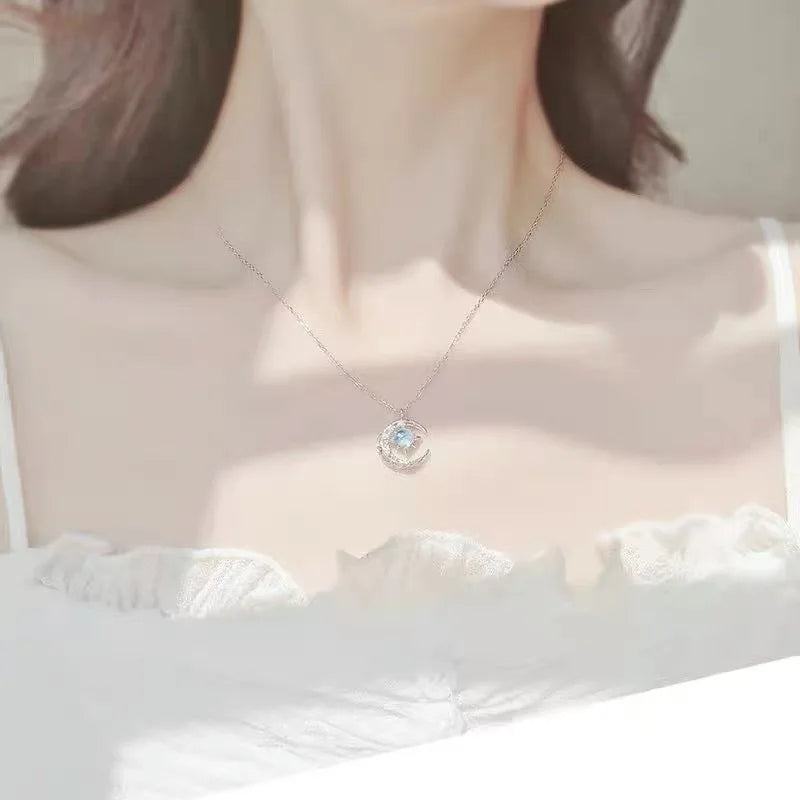 Star Moon Pendant Necklaces for Women Simple Clavicle Chain Fashion Jewelry