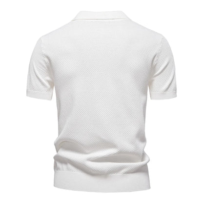 2025 New Summer Premium Solid Color Men's Golf Polo Shirt for Collared Breathable Fabric Social Casual Top Male Polo Shirts