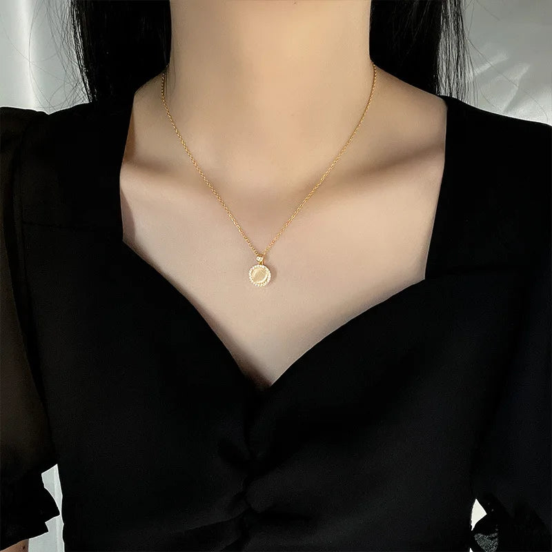 Women Choker Necklace Silver Color Temperament Small Beads Heart Butterfly