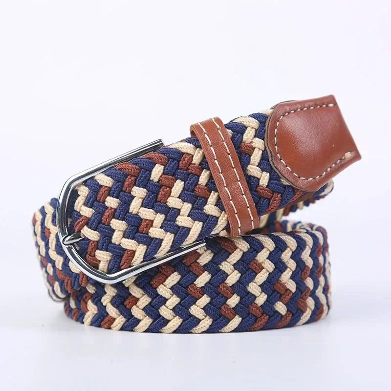 Women's Belt Fashion Casual Woven Elastic Belt Outdoor Sports Military Tactical Strap Climbing Work Belt Unisex Jeans Pants
