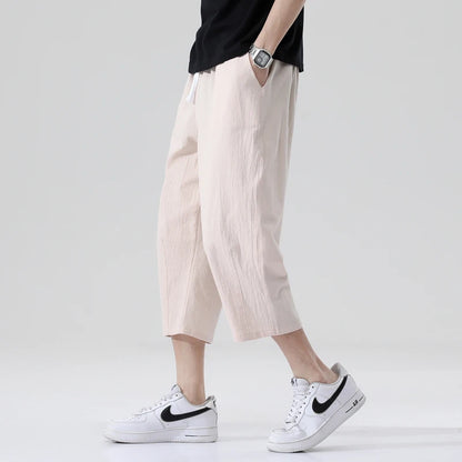 Casual Pants Men's Wild Cotton and Linen Loose Linen Pants Korean Style Trend