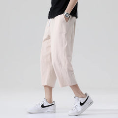 Casual Pants Men's Wild Cotton and Linen Loose Linen Pants Korean Style Trend