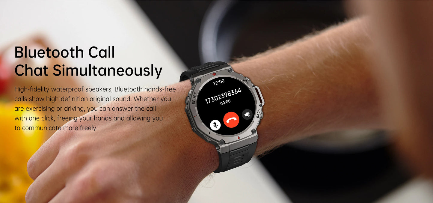 T-Rex 3 GPS Smart Watch 10ATM Waterproof Built-in Dual-band GNSS Compass Military Sport Smartwatch Men 2025 New For Xiaomi Ultra