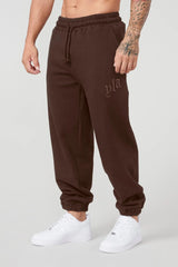 Men's sports pants, heavyweight looped embroidery pants, jogging pants