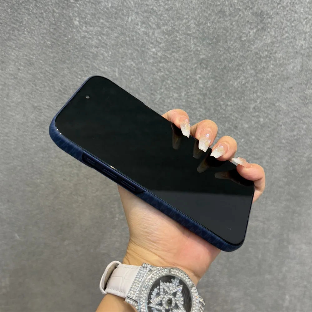 Business Kevlar Matte Hard Carbon Pattern for Mag-safe Original Case for IPhone 17 Pro Max Charge Protection Cover