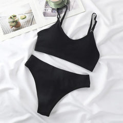 Women Seamless Bra Set Lingerie High Waist Cotton Thong Panties Wire Free