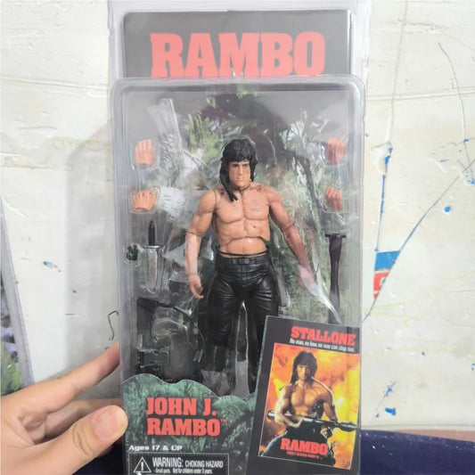 NECA Figure First Blood John J Rambo PVC Action Figure Collectible Model Special Forces Soldier Toys Joint Movable Birthday Gift