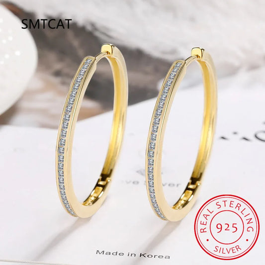Princess Cut Moissanite Diamond Hoop Earring 925 Sterling Silver for Women 18k Gold Sparkling Square Huggie Fine Jewelry