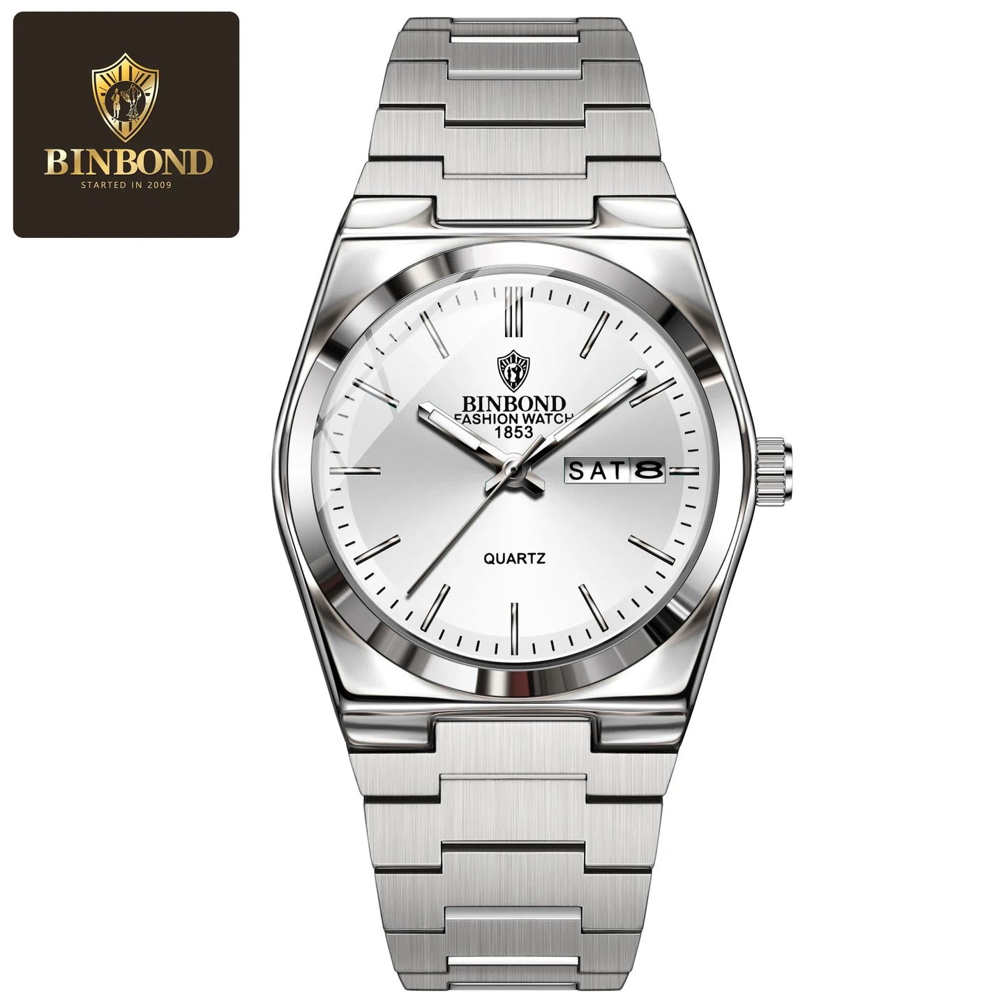 BINBOND 103 Business Women's Quartz Watch Waterproof Double Calendar Night Light Non Mechanical Ultra Thin Women's Quartz Watch