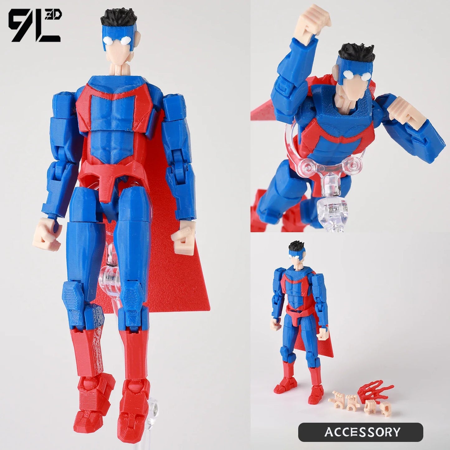 9L3D Printed Invincible Boy Lucky13 Dummy13 Conquer LEX Allen Superheroes Anime Toys Action Figures Mannequin Model Ornaments