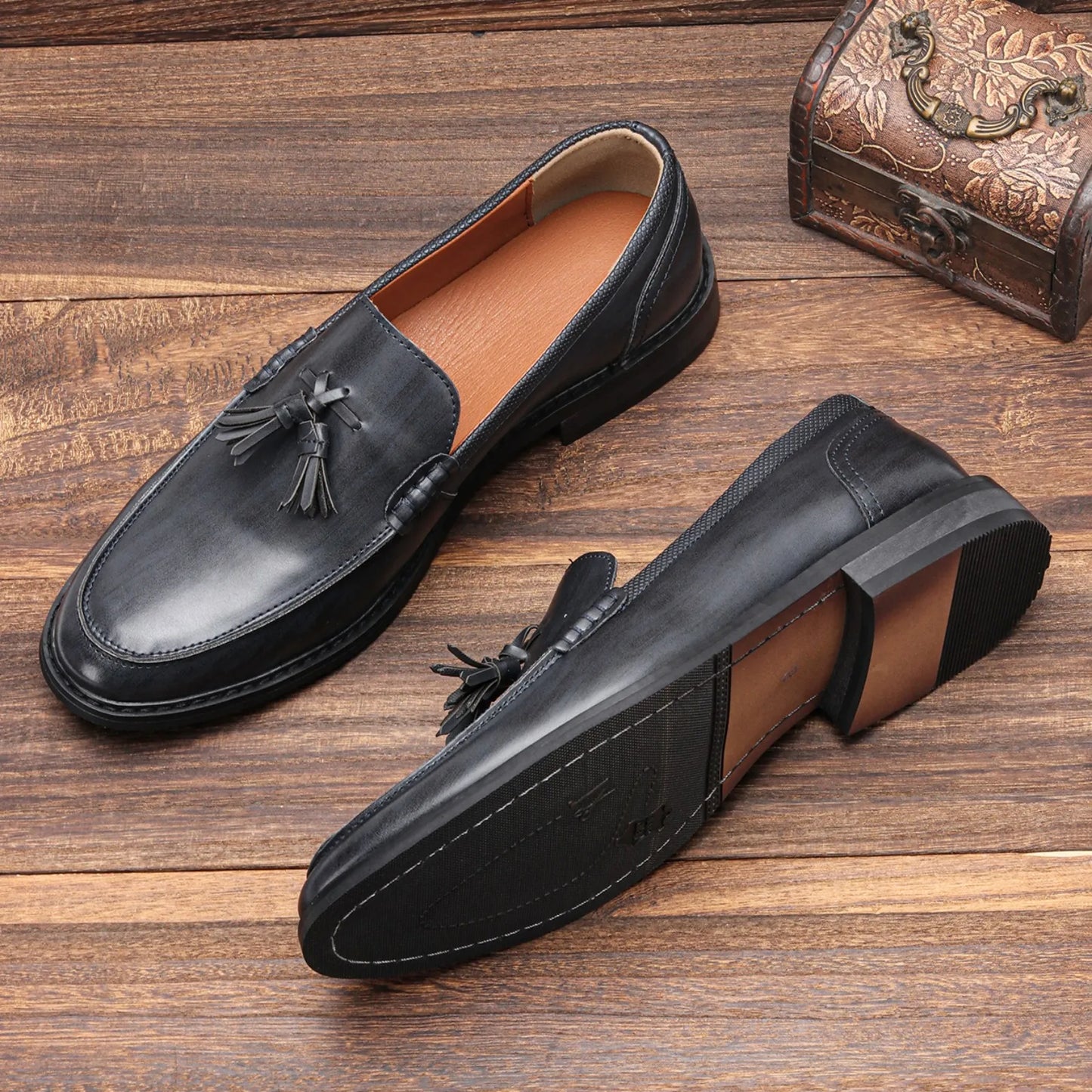 7-12 Assels Dress Shoes Man Business Stylish Comfortable Gentleman'S Formal Shoes Men #Al703