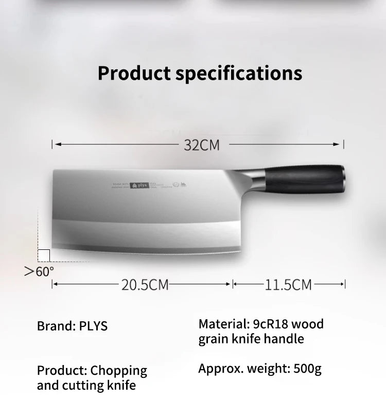Kitchen Knife Chinese Chef Special Ultra-Sharp Slicing Knife