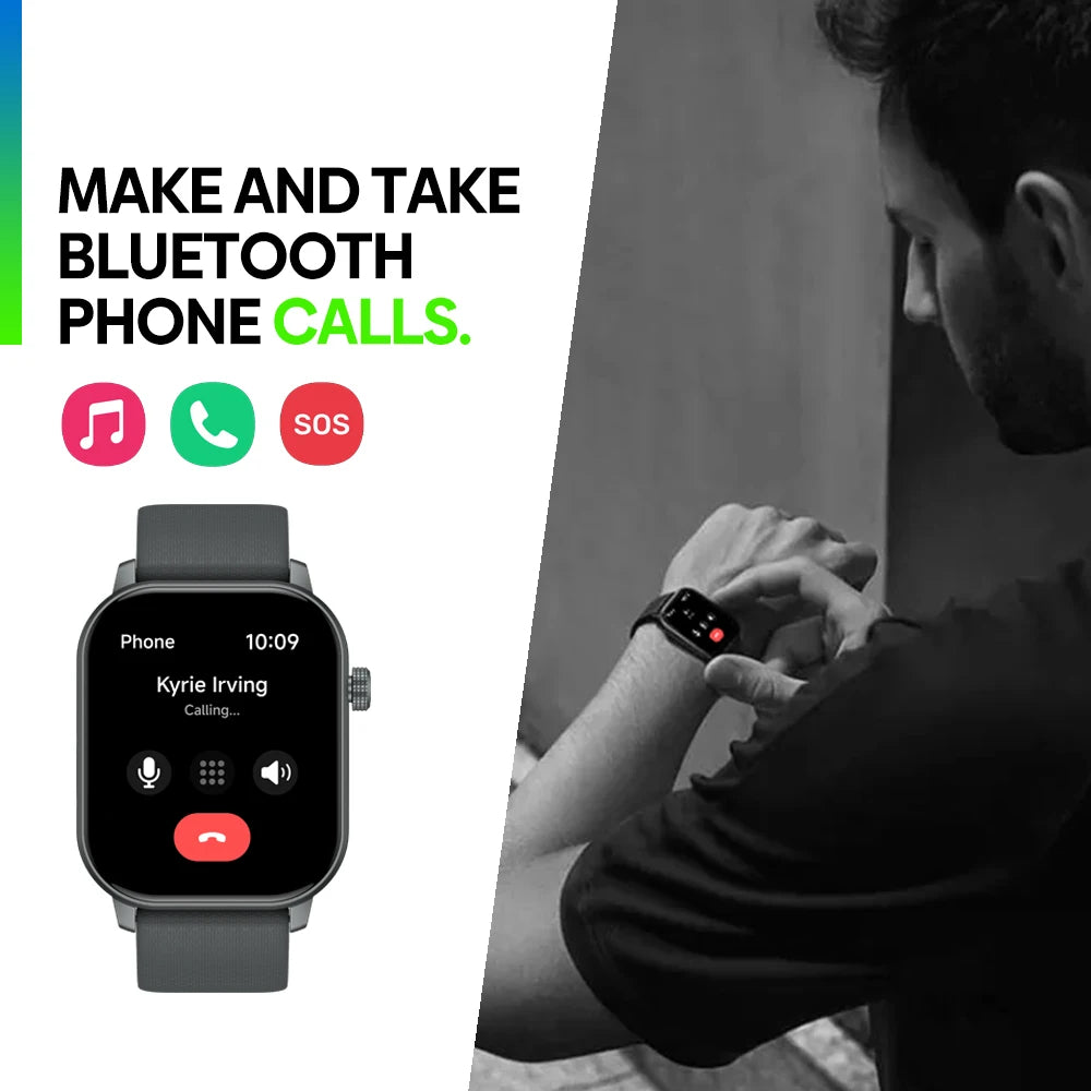 New 2025 Zeblaze GTS 3 GPS 2.01" Screen Sports Smartwatch Make/Receive Phone Calls Heart Rate SpO2 Stress Tracking Smart Watch