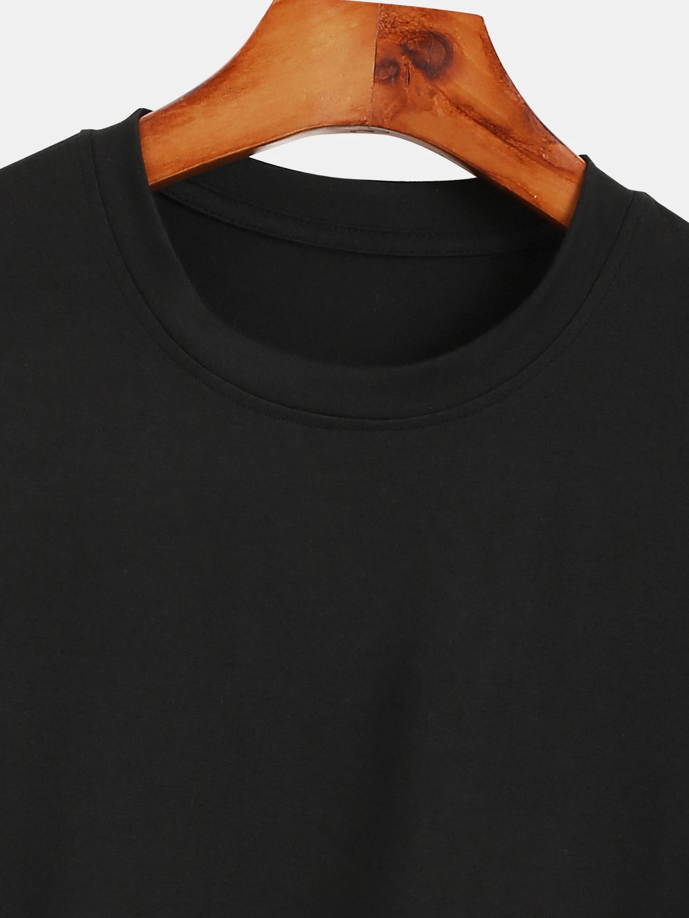 Trendy new long-sleeved t-shirt men's simple printed round neck T-shirt trend versatile casual tops men's T-shirt