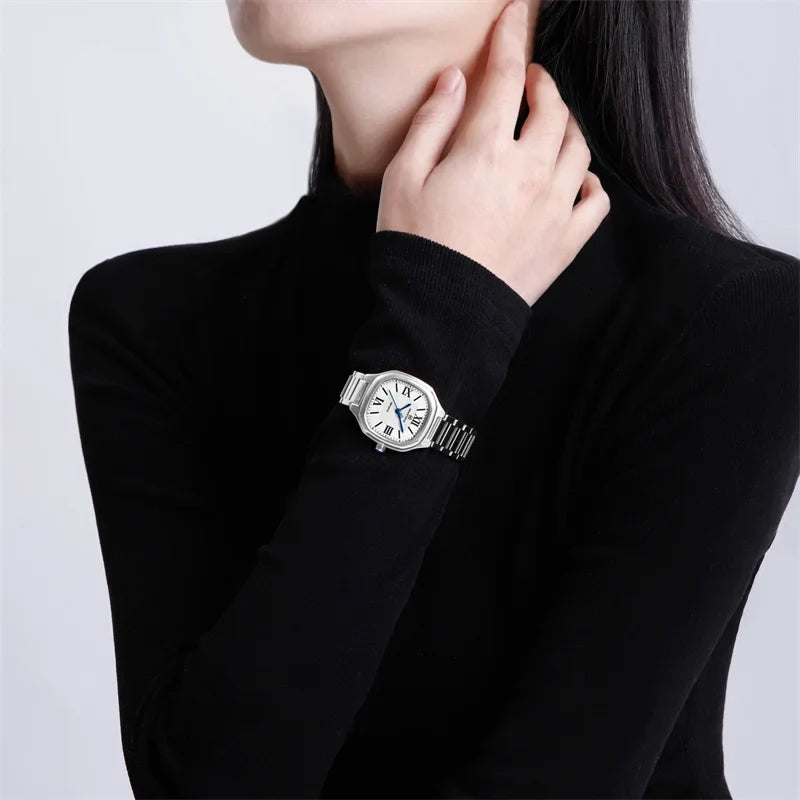 NAVIFORCE Brand High Quality Women Quartz Watch Stainless Steel Strap Casual Elegant Waterproof Wristwatch Relogio Feminino 2024
