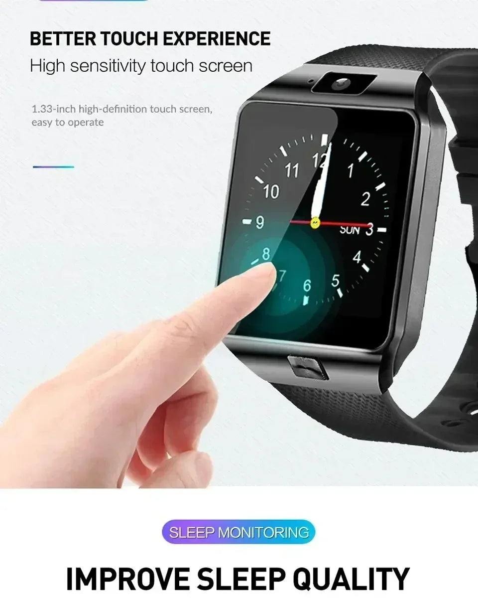 Premium Digital Touch Screen Smart Watch DZ09 Bracelet Camera Bluetooth SIM Card Phone Watch Reloj Mujer Android IOS
