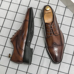 High Quality Handmade Oxford Dress Shoes Men Genuine Cow Leather Suit Shoes