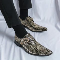 Fashion Chelsea Dress Shoes For Men Slip On Party Loafers Formal Social Shoe
