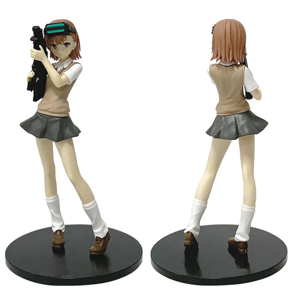 17cm Anime A Certain Magical Index Misaka Mikoto Railgun Girl Anime Figure PVC Action Figures Model Anime Cartoon Model Toy Gift