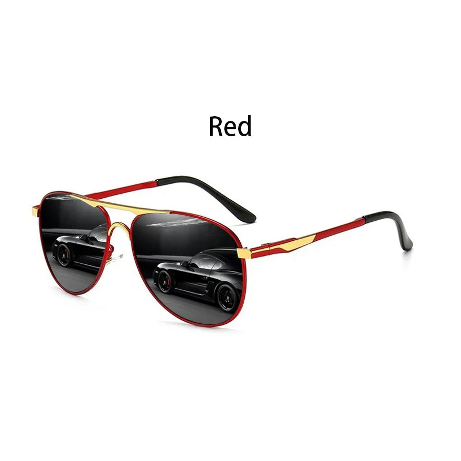 Luxury Oversized Metal Pilot Sunglasses Men Women Driving Fishing Sun Glasses Male Female Sunglass Man Eyewear