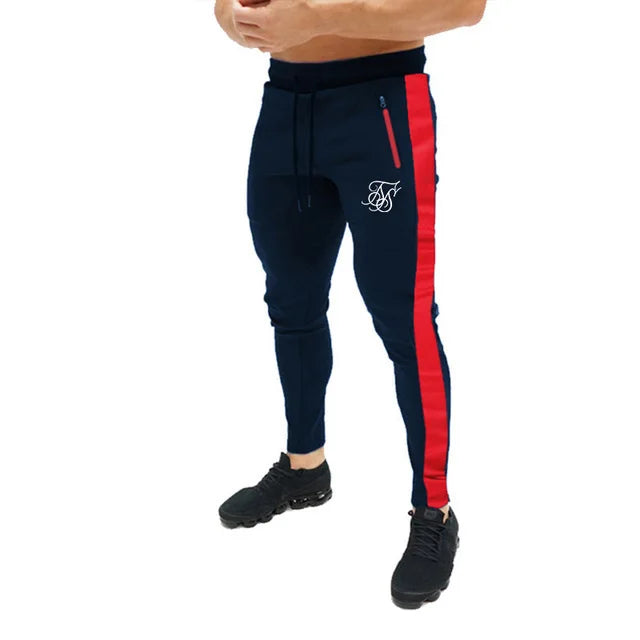 Sik Silk Men's Pants Fitness Skinny Trousers Spring Elastic Bodybuilding Pant Workout