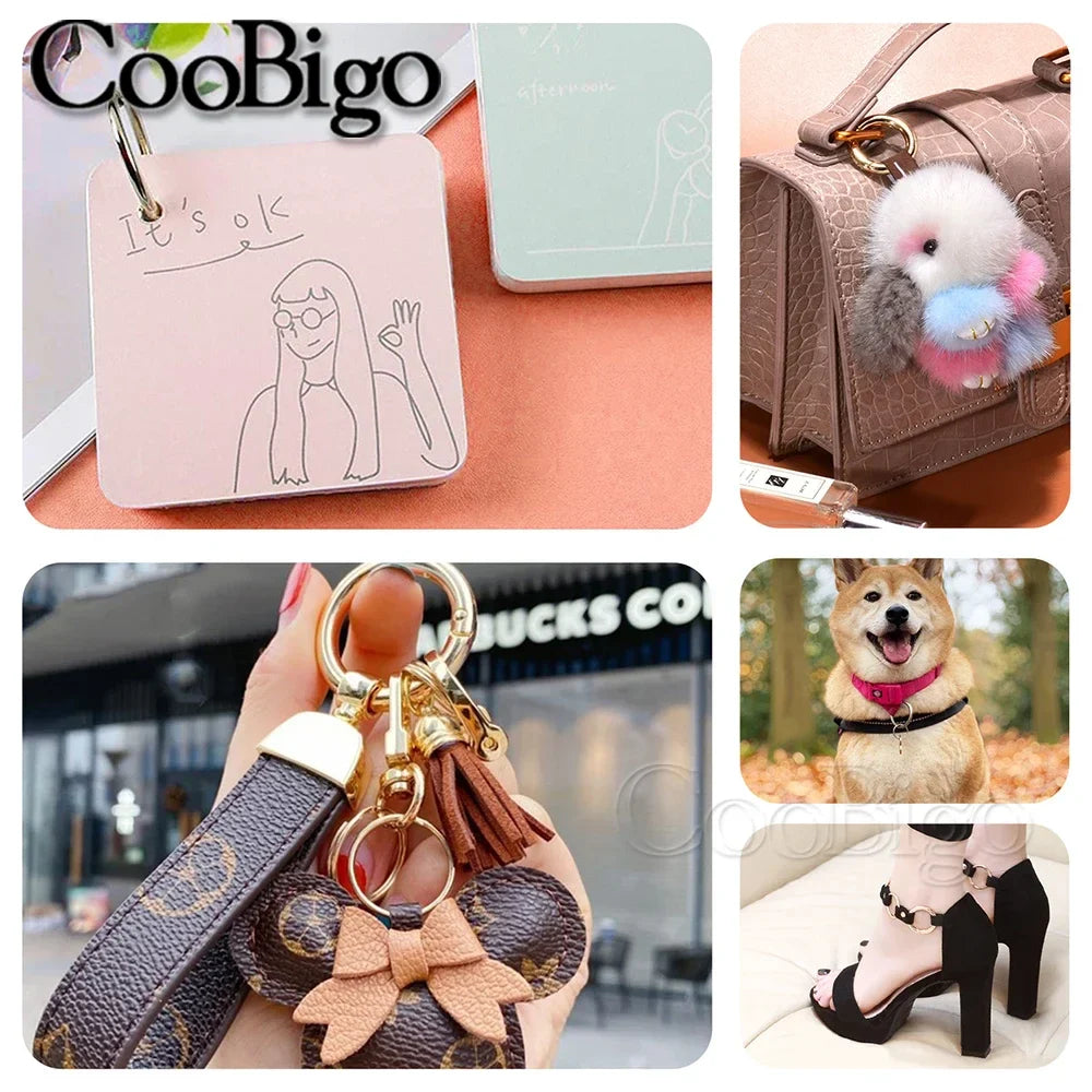 1pcs Metal O Ring Spring Clasp Round Carabiner Keychain Bag Clip Snap Hook Pets Chain Buckles Connector Jewelry DIY Craft Making