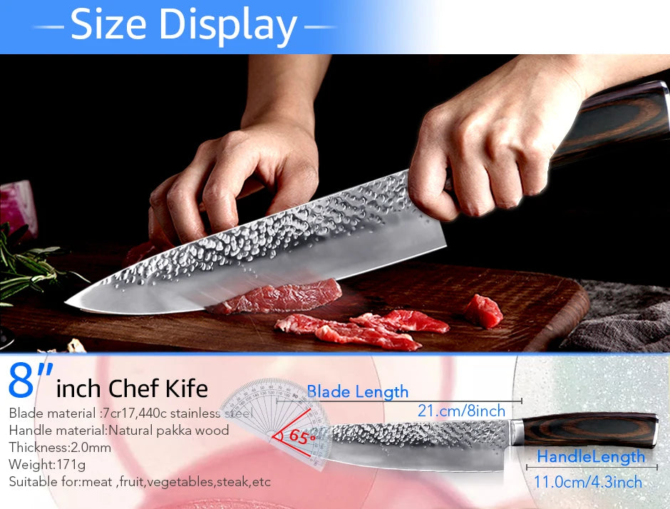 Kitchen Knives Professional Chef Knife Set Japanese Santoku Knifes Meat Cleaver