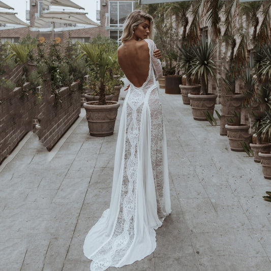 White Bridesmaid Dresses: Plus Size Wedding Dresses Lace Sheath Bride Robes