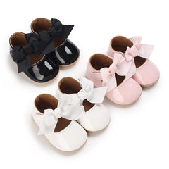 Baby Girl Shoes Bow Flats Non-slip Princess Toddler Shoes Formal Sandals