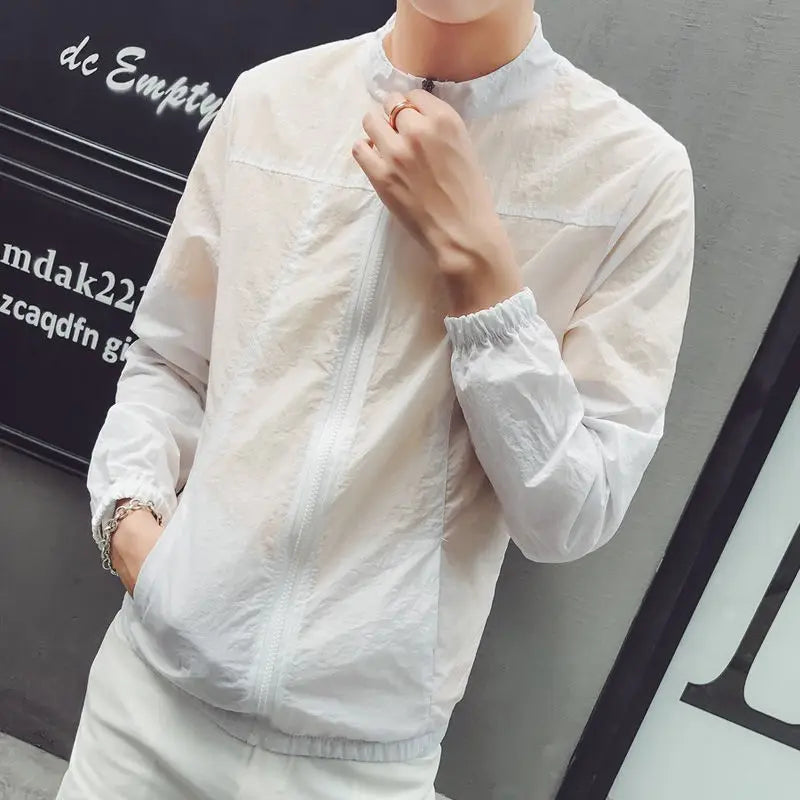 Summer UV Protection Skin Coats Men Fashion Men Sun Protection Breathable